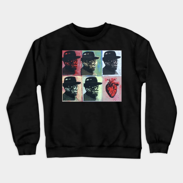 John Lee Hooker "The Heart of the Matter" Crewneck Sweatshirt by todd_stahl_art